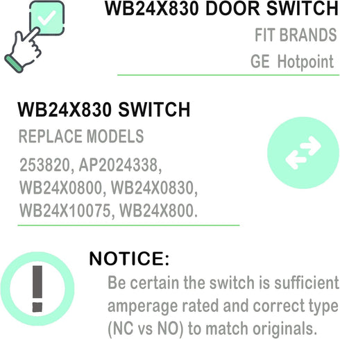LONYE SZM-V16-FD-62 WB24X830 Monitor Switch RE2 Replacement for GE Starion Microwave 3405-001033 WB24X0800 WB24X800 AP2024338 PS237422 DE34-20019A...