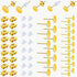 Huucky 450PCS Gold Earring Posts and Backs,Hypoallergenic Earring Studs for Jewelry Making,Stainless Steel Flat Pad with Butterfly and Rubber Bull...