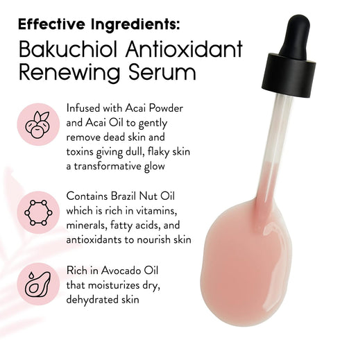 Cleen Beauty Cleanse and Skin Care Set | Daily Regimen | Rosehip Jelly Face Cleanser + Bakuchiol Antioxidant Renewing Serum | Anti-Aging Serum | H...