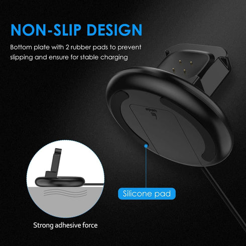 Charger Dock Compatible with Fitbit Sense 2/Versa 4/Sense/Versa 3, Anti-Slip Charging Stand Dock Station Replacement USB Cable 4.3Ft Cord Accessor...