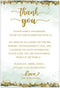 TENTADO 50 Wedding Thank You Place Cards, Thank You Table Sign, Wedding Reception Thank You Cards, Perfect for Table Centerpieces and Wedding Deco...