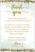 TENTADO 50 Wedding Thank You Place Cards, Thank You Table Sign, Wedding Reception Thank You Cards, Perfect for Table Centerpieces and Wedding Deco...