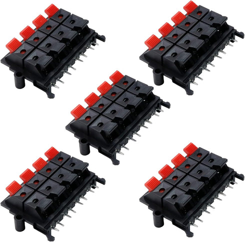 WP8-15 Spring Speaker Terminal Clip Push Release Connector Cable Terminals Strip Block 5Pcs...
