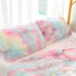 Plush Standard/Queen Pillowcase 2 Pack Rainbow Tie Dye Super Soft Fluffy Faux Fur Shaggy Pillow Cases/Covers Girls Cute Decorative Throw Pillow Sh...