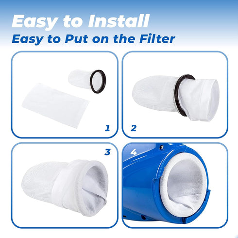 ANTOBLE 20 Pack Pool Skimmer Socks Micro Filter Bag Compatible with POOL BLASTER Water Tech Catfish Max CG Aqua Broom Pool Vacuum Cleaner, Ingroun...
