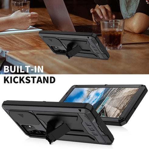 for Samsung Galaxy S22 Ultra 5G Case, Aluminum Metal Gorilla Glass Waterproof Shockproof Military Heavy Duty Sturdy Protector Cover Hard Case for ...