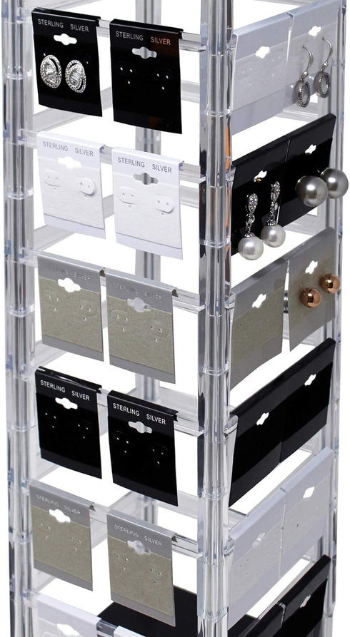 MOOCA 100 pieces of 1.5 x 1.5-inch plain black velvet hanging earring cards serve as earring holders and display cards for ear studs and more. Mad...