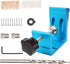 blue Jig Accessories,Pocket Hole Jig Kit 46pcs,Woodwork Guides Joint Angle Tool Carpentry Locator (Blue)...
