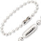 4.5” Beaded Ball Keychains (100 Pack) Stainless Steel (SS) Bead Size #6 Tag Chains USA Made...