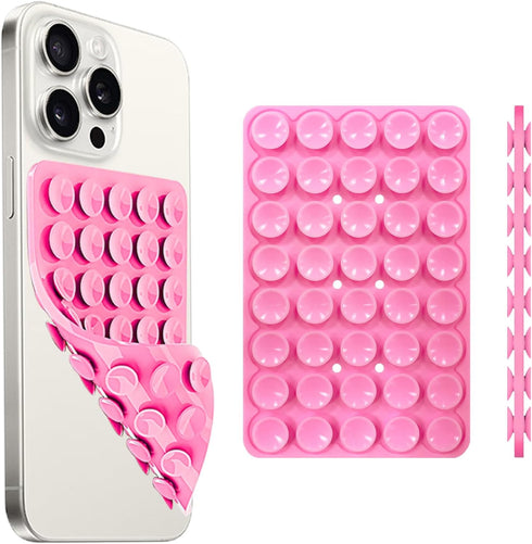 Silicone Suction Cup Phone Case Mount Double Sided, Phone Accessories Hands-Free Strong Grip Holder for Selfies and Videos, Silicon Phone Stand fo...