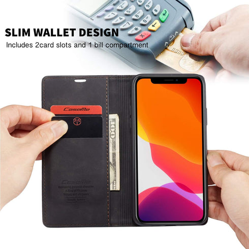 SINIANL iPhone 11 Wallet Case iPhone 11 Leather Case, Book Folding Flip Case with Kickstand Credit Card Slot Magnetic Closure Protective Cover for...