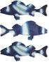 Americanflat Three Metal Fish Wall Décor Set - 3x9.5 Fish as Outdoor Metal Wall Art Decorations - Modern Style Wall Hanging Décor for Patio, Garde...