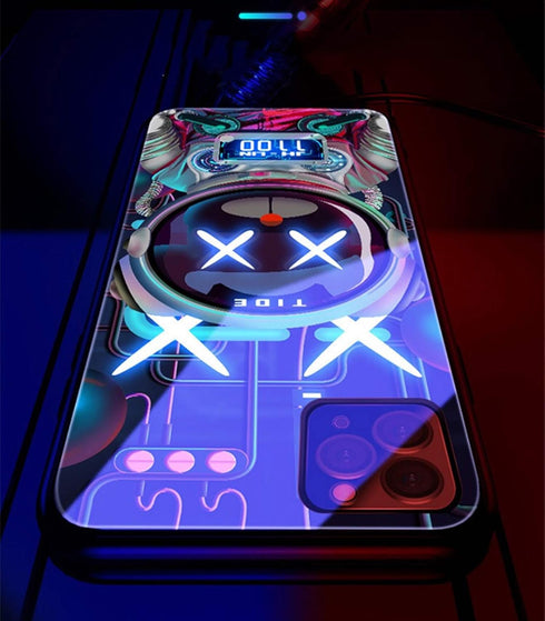 YHan iPhone 12 Pro Max 6.7-inch Case Colorful Luminous Tempered GlassMobile Phone Protective case,A Personalized Phone Case,Specially Designed for...