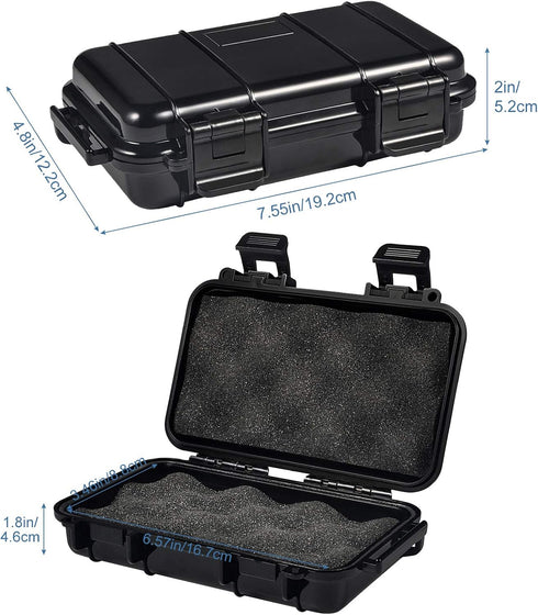 Waterproof Shockproof Box, Plastic Protective Hard Case, Outdoor Survival Box Hard Drive Case, Protective Grip Carry Phone Case Airtight Outdoor S...