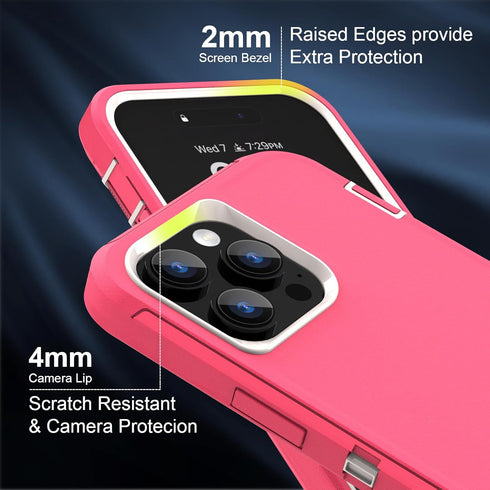 Sansunto Women Case for iPhone 13 Pro Max & iPhone 12 Pro Max, Full Body Protection Heavy Duty Shockproof Silicone Rubber Rugged Durable Phone Cov...
