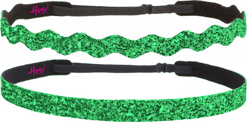 Hipsy Irish Green Headband St Patricks Day Accessories Clover Headband Gift Packs (Skinny & Wave Bling 2pk)...