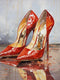 IPISSOI 5D Diamond Painting Kits by Number for Adults Red High Heel Shoes Art, Diamond Art Diamond Painting Full Round Drill Crystal Rhinestone Em...