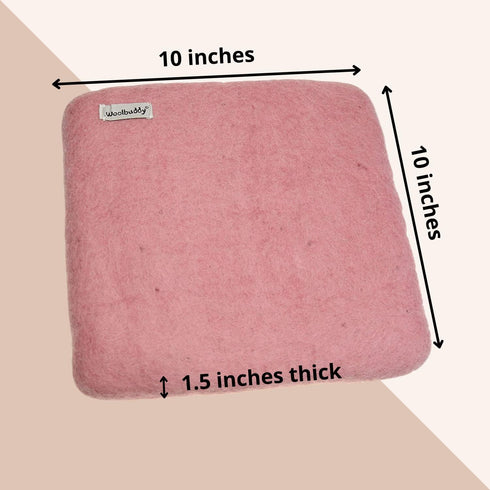 Woolbuddy Needle Felting Pad – Pink Wool Mat 10x10x1.5 – Foam Alternative Base for 3D, Wet, & Dry Felting Crafts...