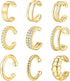 9Pcs Gold Ear Cuffs for Women Non piercing, 14K 18k Gold Plated Ear cuff earrings for Women Cartilage Clip Cuff Earrings Jewelry for women...