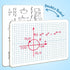 XY Axis Graph Dry Erase Board, 9" x 12" Double-Sided Coordinate Grid Whiteboard, Math Manipulatives for Students, Classroom and Home, Small Dry Er...
