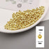 200pcs Gold Smooth Round Spacer Beads - Gold Plated Brass, Tarnish Resistant, Seamless Loose Connector Beads for DIY Bracelet Jewelry Making (4mm/...