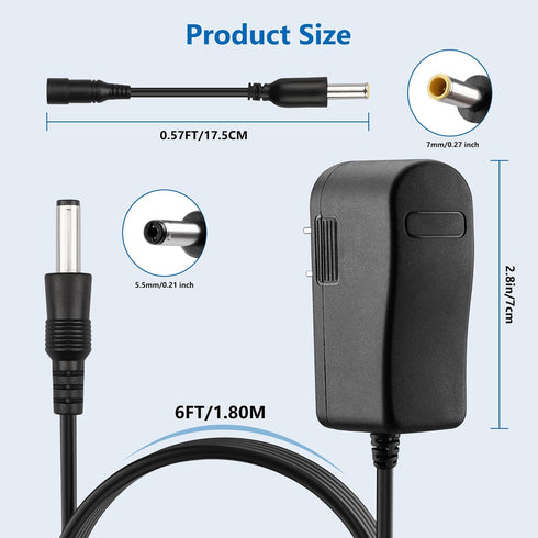 Charger for Bissell Pet Stain Eraser 2837 2842 2846 2877 Compatible with Bissell 1624554 Cordless Vacuum Cleaner Power Cord AC DC Adapter Supply...