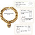 18K Gold Cat Dog Collar Kitten Puppy 1/2inch 12mm Wide Stainless Steel Kitten Choker Curb Chew Proof Cuban Link Chain with Bell (Neck Fit 6"-8") (...