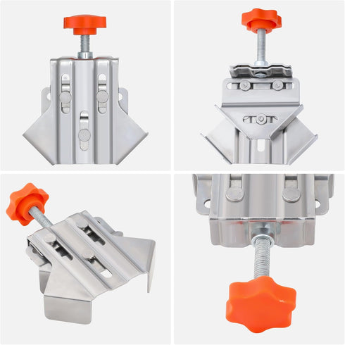Stainless Steel Corner Clamps, 90 Degree Right Angle Clamp for Woodworking, Portable & Adjustable, Perfect for Photo Framing, DIY Making, Small Ca...