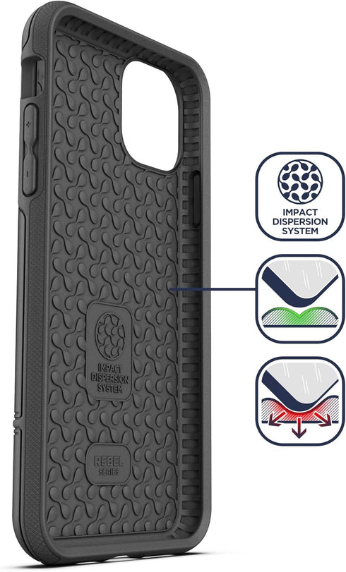 ENCASED Rebel Armor for iPhone 11 Case - Ultra Protective Heavy Duty Rugged Cover (Black)...