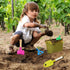 MTB SUPPLY Kids Gardening Tool Sets Plate Print Decoration, 6 Piece (Pink+Blue), Kids Garden Tool Set Kids Shovel Set, Beach Shovel Sandbox Play T...