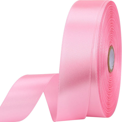 1 inches 50 Yard Pink Satin Ribbon for Gift Wrapping, Wedding, Crafts, Christmas,Easter, Floral, Hair, Invitation Decorations and More...