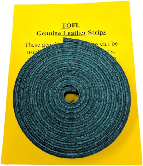 TOFL Genuine Top-Grain Leather Strap | 72 Inches Long | 5/8 Inch Wide | 1/8 Inch Thick (7-8 oz) | 1 Leather Strip for DIY Arts & Craft Projects, C...