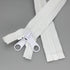 Leekayer 2PCS #10 40 Inch Heavy Duty Zippers for Sewing Separating Large Plastic Zipper White Tape with Double Pull Tab Slider, Sleeping Bag, Boat...