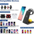 Wireless Charger Samsung 3 in 1 Qi Fast Wireless Charging Station for Multiple Devices Android Galaxy Watch 6/5/4/3/Active2/1/Gear S3,Galaxy S22/S...