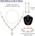 YADOCA Wedding Bridal Jewelry Set For Women Silver Prom Costume Jewelry Sets Rhinestone Crystal Teardrop Necklace Earrings Bracelet Bridesmaid Jew...