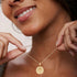 Gold Necklace for Women 14k Gold Plated Simple Gold Necklace Dainty Gold Chain Choker Tiny Cubic Zirconia Disc Coin Heart Pendant Necklaces for Wo...