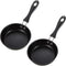 Tessco 2 Pieces Mini Cast Iron Skillet 4.7 Inch Round Mini Non Stick Fry Pan Single Egg Frying Pan with Heat Resistant Handle for Cooking Baking C...