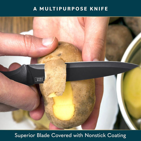 Home Hero 2 Pcs Vegetable Knife with Sheath - High Carbon Stainless Steel Chopping Knife with Ergonomic Handle - Razor-Sharp Multi-Purpose Kitchen...
