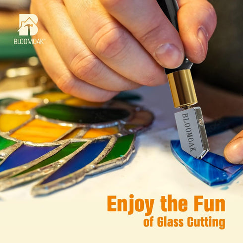 Professional Carbide Tungsten Alloy Handle Glass Cutter Tool with Range 2-20mm Professional Cutter for Thick Glass Mosaic and Tiles - Pencil Shape...