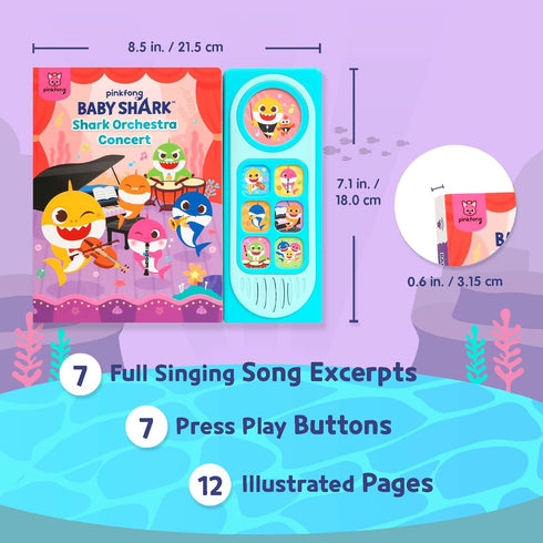 Pinkfong Baby Shark Family Orchestra Concert Sound Book l Baby Shark Toys | Learning & Education Toys | Interactive Books for Infant & Toddlers & ...