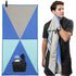 Microfiber Gym Towel & Wet Bag Travel Set, Large Quick Dry Silver ION Odor-Free Mega Absorbent Fiber, Fast Drying Men & Women Workout Gear for Bod...