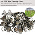 100 Pcs Fence Wire Clamps for 2-6 Gauge Wire Fencing, Stainless Steel Wire Clips Mount Welded Wire to Vinyl, Wood or Metal Fence...