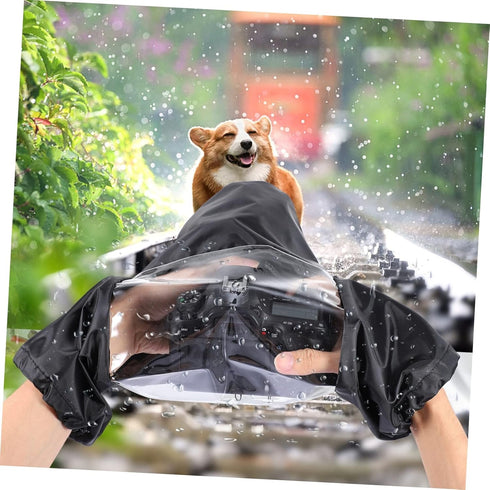 Rain Cover Black Rain Jacket Digital Camera DSLR Camera Camera Rain Cover Camera Rain Sleeve DSLR Mirrorless Raincover Camera Protector Rain Cover...