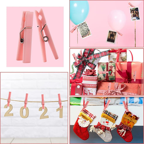 60PCS Baby Shower Clothespin Games Girl Plastic Mini Clothes Pins 1.4 inch for Party Decorations,DIY Crafts (Pink)...