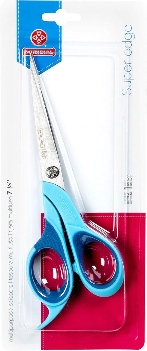 Mundial SuperEdge 7.5 in. Multi-Purpose Scissors Stainless Steel Blades Soft Grip...
