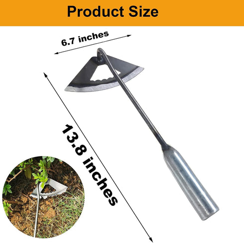 Garden Tools Hollow Hoe, All-Steel Hardened Hollow Hoe, Sharp Garden Edger Weeder, Durable Gardening Hoe Hand Tool Weed Puller Accessories for Bac...