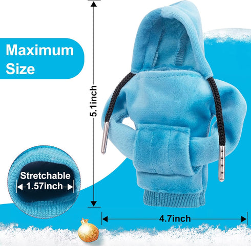 Gear Shift Hoodie Universal Gear Shift Cover Mini Shifter Hoodie Funny Sweater Hoodie for Gear Shift Knob Cute Car Interior Accessories-Blue and R...