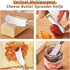 Stainless Steel Vertical Knife Set, 4 PCS Acacia Wood Handle Charcuterie Accessories for Butter, Cheese, Fruit, Jam, Ideal Kitchen Baking and Part...