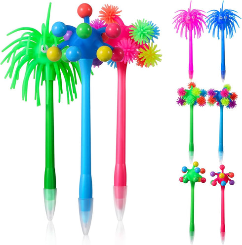 6pcs Stress Ball Ballpoint Pens Funny Monster Ballpoint Pens Cartoon Ballpoint Ink Gel Pens for Kids arty Favors Novelty Pens School Office...