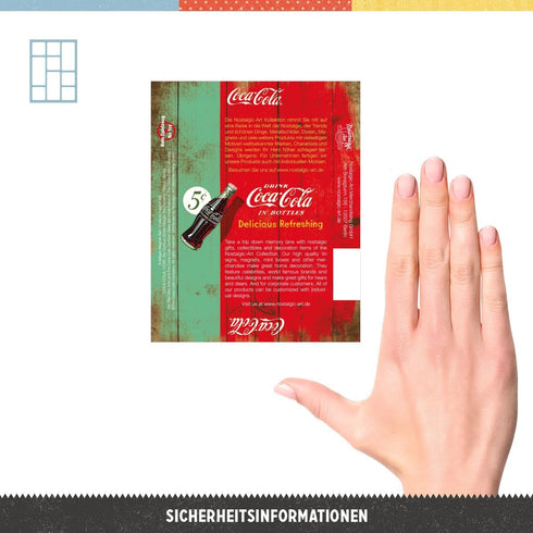 Nostalgic Art Coca-Cola Yellow Set of 9 Mini Fridge Magnets...